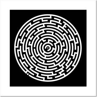 Maze Labyrinth Maze Runner Circle Posters and Art